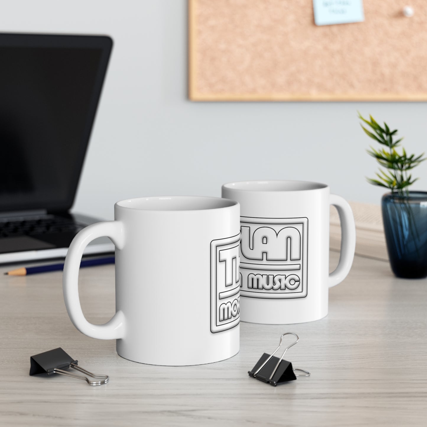 The Plan: More Than Music Logo - White Mug (11oz, 15oz)