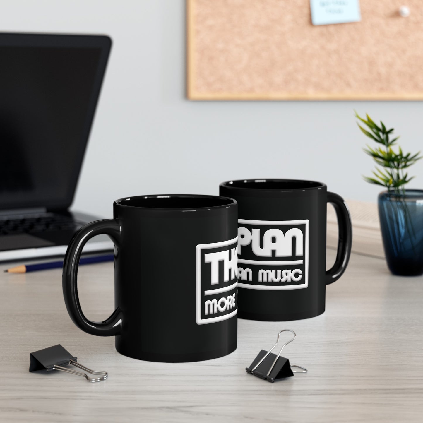 The Plan: More Than Music Logo - Black Mug (11oz, 15oz)